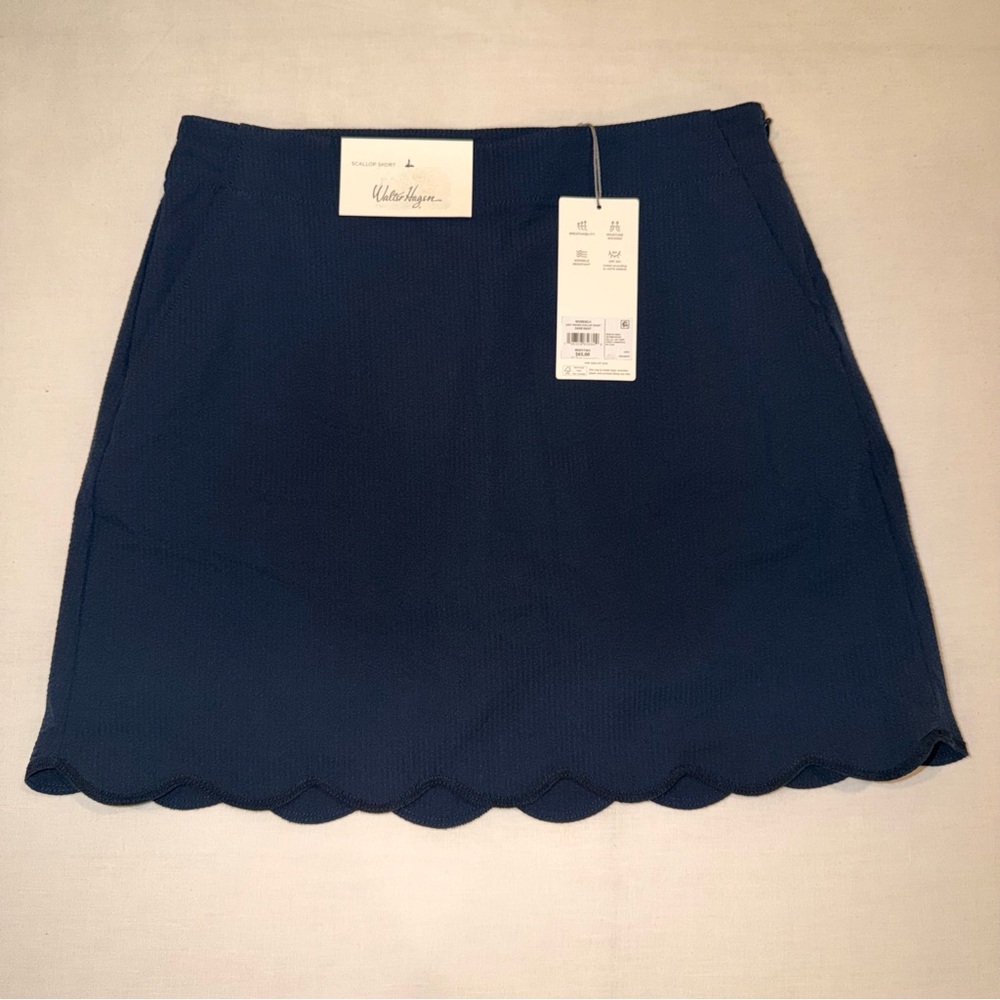 Walter Hagen Navy Scalloped Mini Skirt - Size 4 - Picture 2 of 9